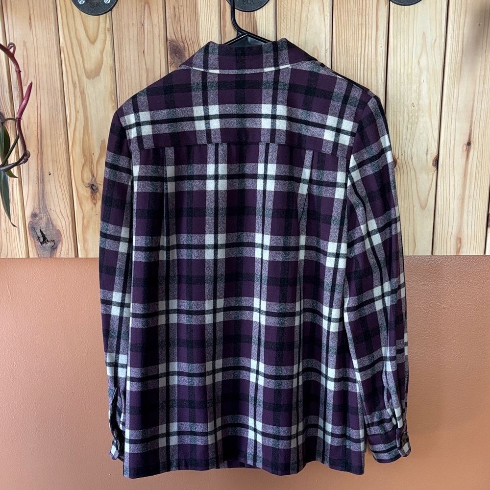 Pendleton Purple Plaid Wool Jacket - image 4